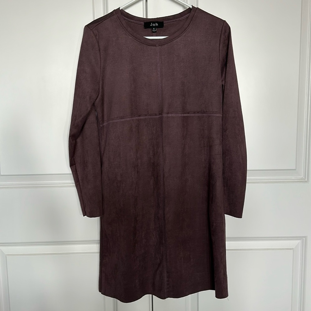 Purple Suede Dress with Pockets